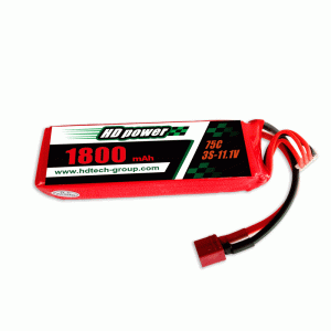 HD POWER 1800mAh 75C 3S 11.1V lipo batterij